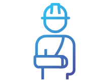 労働災害によるケガ・障害アイコン